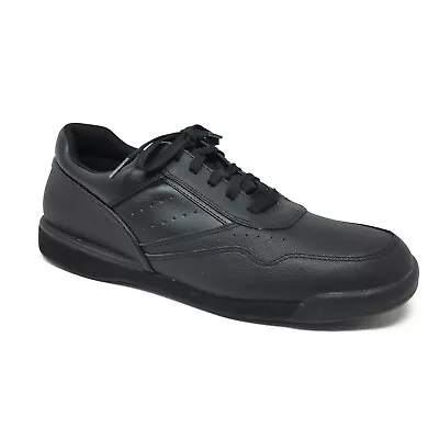 Rockport ProWalker Walking Shoes Sneakers Mens Size 12 Black Leather Lace Up • $35.97