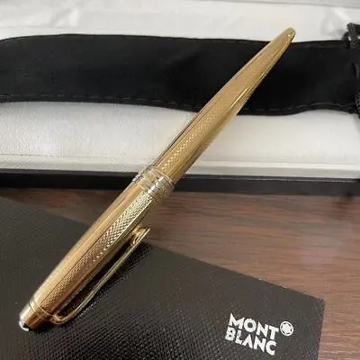 New Authentic Montblanc 2866 Meisterstuck Ballpoint Pen Grid Like Gold 164 • $95