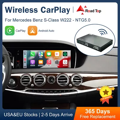 Wireless Carplay Android Auto Interface For Mercedes Benz S Class W222 W217 NTG5 • $230.99