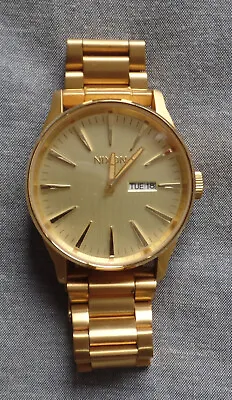 Nixon Gold Watch Sentry SS New Unwanted Gift • $190