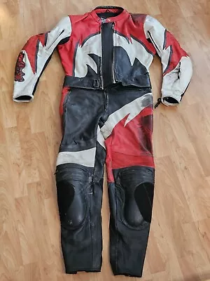Joe Rocket Motorcycle Racing Padded Riding Leather Motorcycle Suit Size 44 -Read • $149.98