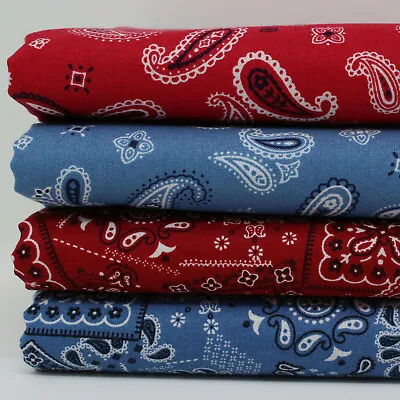 £9.95 • Buy Bandana Paisleys 100% Cotton Fabric Sevenberry Made In Japan