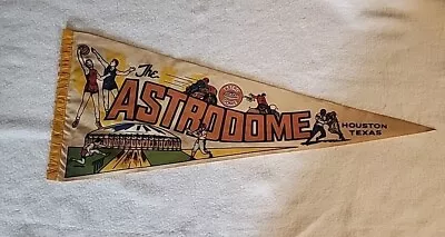 1974 Vintage Astrodome Banner Pennant Wfl Houston Texans Super Rare Sports Music • $104.99