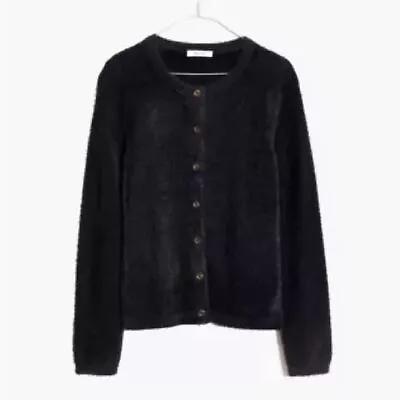 Madewell Hewitt Black Fuzzy Cardigan Size XS • $14