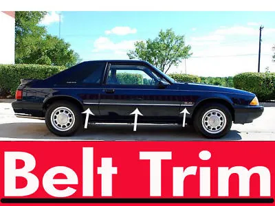 For Ford MUSTANG CHROME SIDE BELT TRIM DOOR MOLDING 1979 - 1993 All Model • $24.87