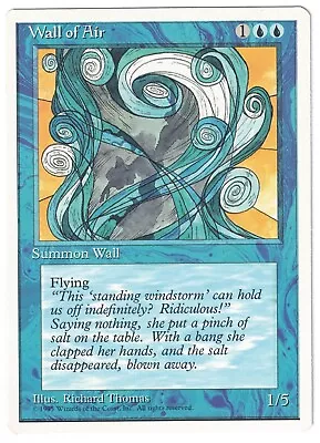 Magic: The Gathering (MTG 4th Edition) 1995 - Wall Of Air • $3.60