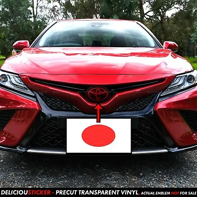 For Toyota Camry 2018-2024 Red Precut Tint Emblem Front Overlay Vinyl Decal • $15.19