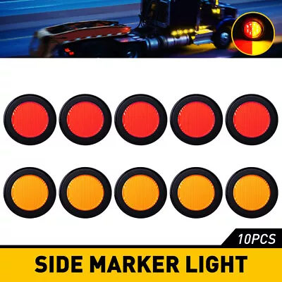 For Ford Car 10x Amber/Red LED Side Marker Light Lamp Clearance For Pickup Truck • $25.64