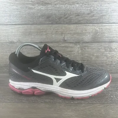 Mizuno Wave Rider 22 Sneakers Womens 8.5 Black Running Shoes Athletic Lace Up • $24