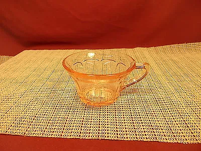 Vintage Diamond Glass Co. Victory Pink Depression  Pat. Cup 2 1/8  T X 3 5/8  W • $8.99