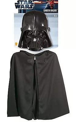 Child Kids Star Wars Darth Vader Cape & Mask Set Book Week Fancy Dress Costume • £15.49