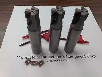 $118 • Buy 3pcs 90 Degree Indexable End Mill 3/4 X3-1/2   3 Inserts Sandvik R390 #506-SDVK