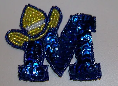 New University Of Michigan Sequin Beaded M Cowboy Pin • $12.99