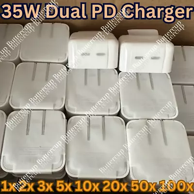 35W Dual USB-C Wall Adapter Fast Power Charger For Apple IPhone 14 15 8 IPad Lot • $15.90