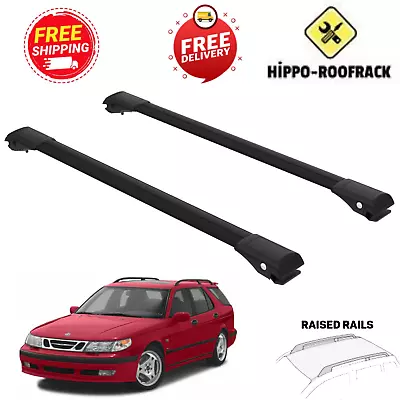 For Saab 9-5 Wagon 1999-2010 Roof Rack Cross Bars Black Set 2 Pcs • $130