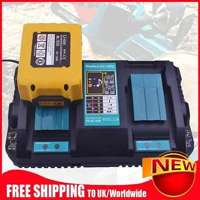 Battery Charger 18-14V Charger Replacement DC18RD Double Charging For Makita 18V • £43.19