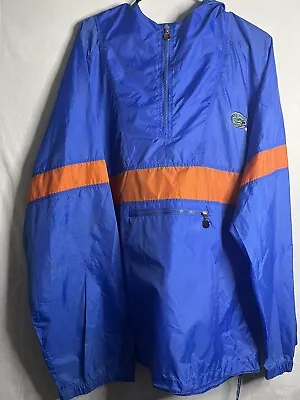 Vintage Florida Gators Jacket Mens XXL Blue Hooded Windbreaker College Football • $27.99