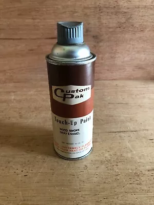 Touch-Up Spray Paint Can Empty Display Wood Smoke Gray Enamel Vtg Paper Label • $59.95