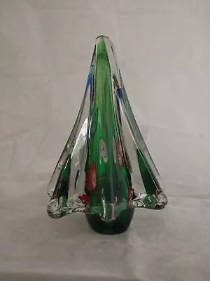 Vintage Murano Millefiori Handblown Glass Christmas Tree  • $75