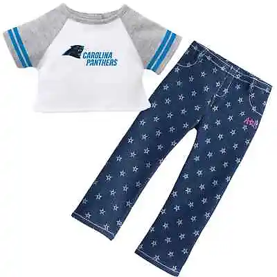 American Girl Doll NFL Carolina PANTHERS FAN TEE + STAR JEGGINGS Football Outfit • $82.22