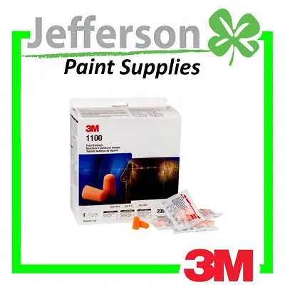 3M 1100 Disposable Foam Ear Plug Noise Reducer Uncorded Earplugs - 200 Pares • $49.91