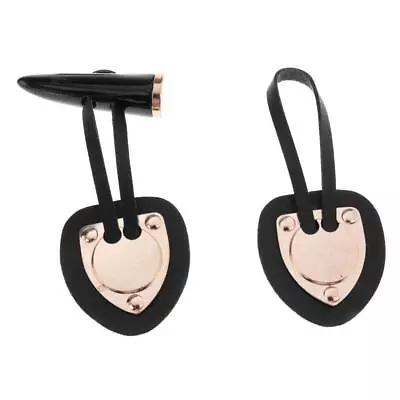 £4.86 • Buy 1 Pair Horn Leather Toggle Button Coat Jacket Duffle Fastener Gold