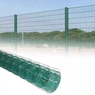 £22.90 • Buy Metal Fence Green PVC Coated Steel Mesh Fencing Wire Galvanised Chicken Garden