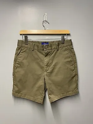 Spoke Build A 30 31W Khaki Cotton Tailored Classic Causal Shorts   • £25.46