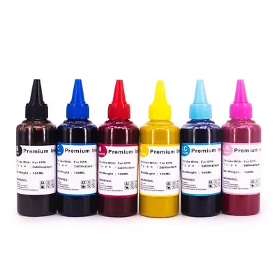 £25.99 • Buy 6 Pack Color 100ml Ink Non Oem Fits Epson Printer Sublimation Ink Heat Transfer