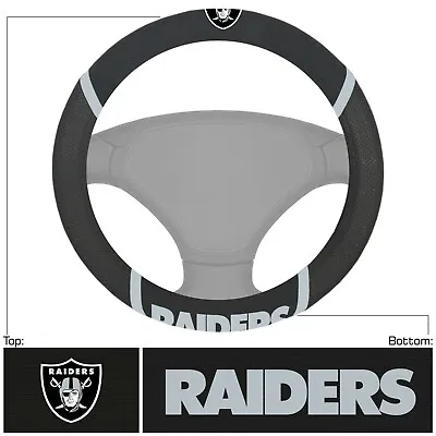 New NFL Las Vegas Raiders Car Truck Embroidered Steering Wheel Cover Licensed • $20.66