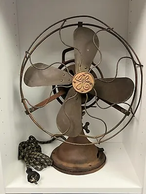 VINTAGE GE GENERAL 12   ELECTRIC FAN W/ BLADE CAGE UNTESTED • $219.99