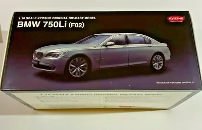 $195 • Buy Kyosho BMW 750Li (F02), Diecast Model, 1:18 Scale, Moon Silver - 08781MS