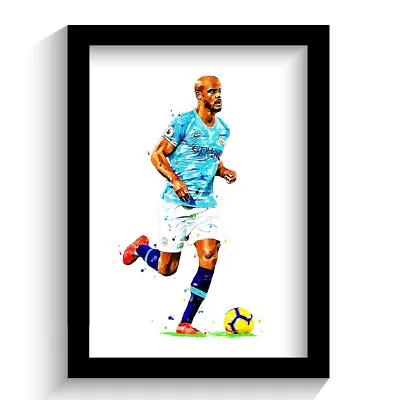 Manchester City | Vincent Kompany | Framed Print Poster! • £15.99