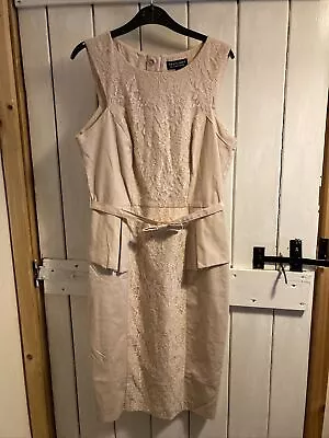 Ladies Spotlight By Warehouse Size Uk 12  Occasion Cream Dress • £2.50