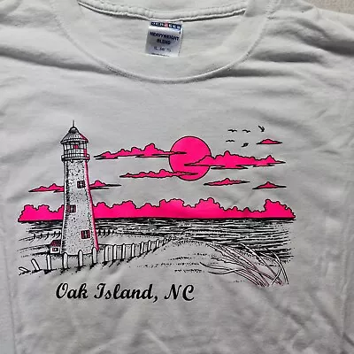 Oak Island North Carolina NC Short Sleeve T-Shirt Adult Mens Size XL Extra Large • $14