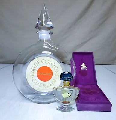 Vintage Guerlain Shalimar Perfume Eau De Cologne Empty Bottles Paris France • $20
