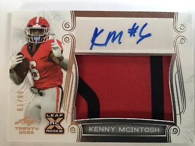 2023 Leaf Trinity Patch Auto Silver #PA-KMI Kenny McIntosh RPA RC Auto 61/99 • $5.02