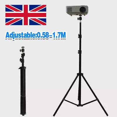 Adjustable Projector Tripod Stand Computer Bracket Laptop Stand Holder Black UK • £8.49