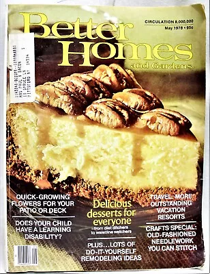 Better Homes & Gardens Magazine May 1978 Vintage Home Decorating - Landscaping • $7.49