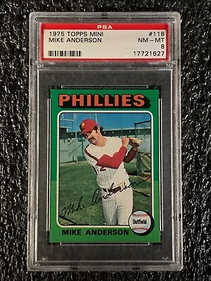 1975 Topps Mini #118 Mike Anderson PSA 8 • $35.99