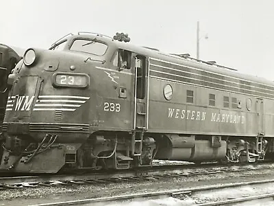 DH) Artistic Photograph 1971 Western Maryland Railroad Train Engine 233 • $14.50