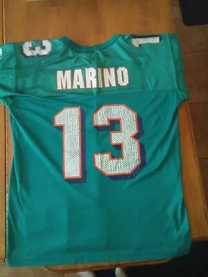 Miami Dolphins #13 Dan Marino Green Stitched Football Jersey Men’s Size L • $45