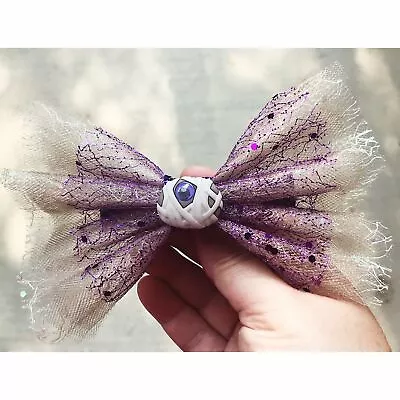 Halloween Mummy Eyeball Hair Bow • $19.95