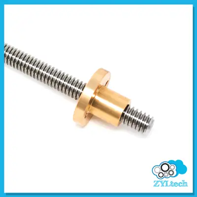 1/2-10 Stainless Steel ACME Threaded Rod Lead Screw W/ Brass Nut 12  24  36  48  • $21.80