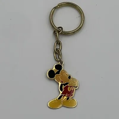 Mickey Mouse Vintage Disney Key Chain Keychain Metal Enamel 80s • $10