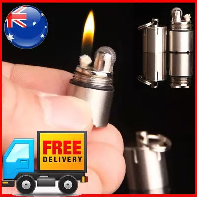 $6.95 • Buy Small Mini Keyring Zippo Lighter Water Proof Gun Metal Grey Silver 