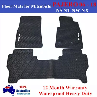 Heavy Duty Floor Mats Tailored For Mitsubishi PAJERO NS NT NW NX 2006 - 2022 • $85