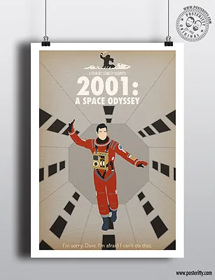 2001 A SPACE ODYSSEY Minimalist Classic Movie Poster Posteritty Minimal Kubrick • £4.50