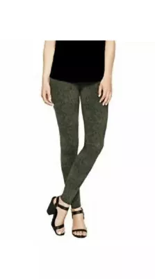 NWT Womens MATTY M Leggings Pants Stretch Army Green Snake Skin Print Small • $8.39