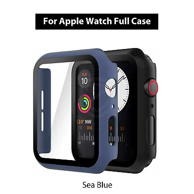 $14.95 • Buy For Apple Watch IWatch Series 8 7 SE 6 5 4 3 Case Full Glass 38 40 41 42 44 45mm